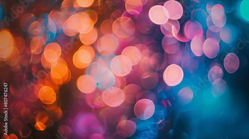 Blurred Colorful Light Bokeh Background 