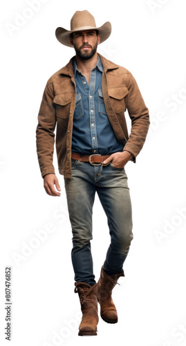 PNG Cowboy style jacket denim adult.