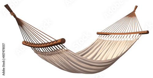 PNG Rope hammock 3d cartoon furniture white background tranquility. © Rawpixel.com
