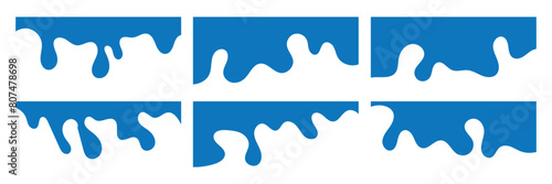 Divider Shape for Website Set. Abstract Design Elements for Web Page. Vector banner header and separator. Top and Bottom on Website, App, Banners or Posters.