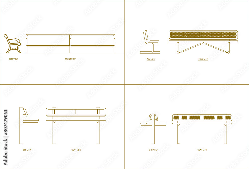 vector illustration sketch design drawing of park benches and urban forest fields for sitting vector illustration sketch design drawing of park benches and urban forest fields for sitting