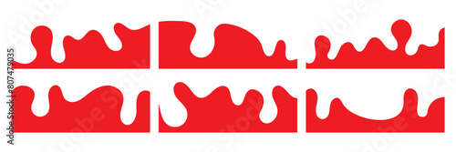 Website border, web page divider shapes. Set of separator footers, modern dividers shapes. Geometric and organic separator headers for graphic design template. 11:11