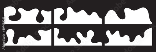 Website border, web page divider shapes. Geometric and organic separator headers for graphic design template. 11:11