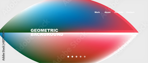 Colorful gradients with abstract geometric shapes. Vector Illustration For Wallpaper, Banner, Background, Card, Book Illustration, landing page