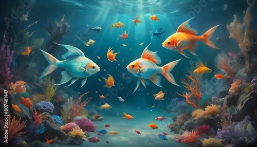 Pisces create a dreamy underwater tableau filled upscaled 6 © Zaira