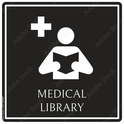 Medical library sign