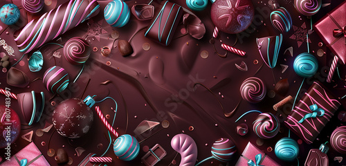 Chocolaty abstract background  photo