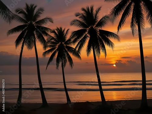 sunset on the beach