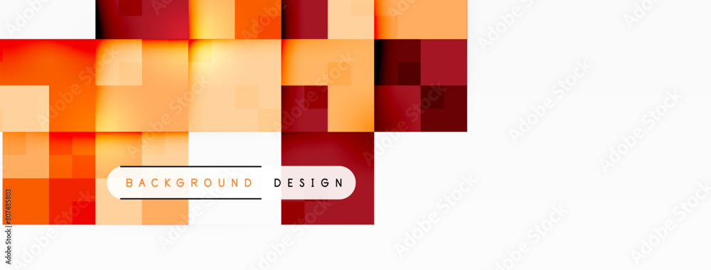 A vibrant design with red and orange squares on a white border backdrop. The colorfulness and symmetry create a bold pattern, perfect for a logo or brand A vibrant design with red and orange squares on a white border backdrop. The colorfulness and symmetry create a bold pattern, perfect for a logo or brand