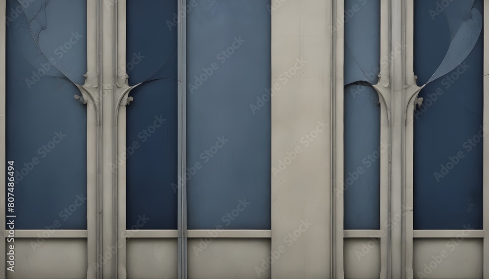 Fototapeta premium Clear Plain Shiny Warm Soft Vintage Bokeh Cloudy Wave Like Geometric Blue Background or Texture