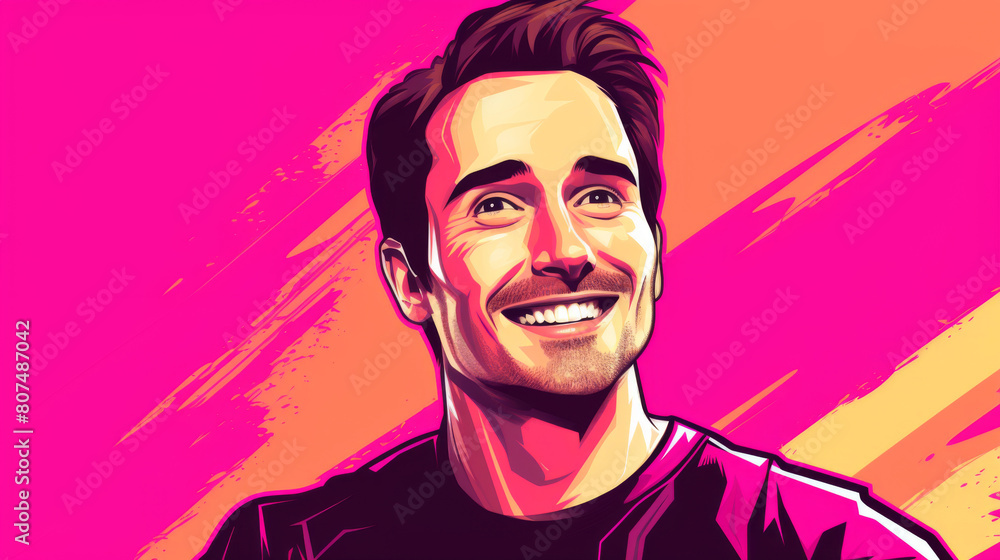 A man with a big smile on his face A man with a big smile on his face