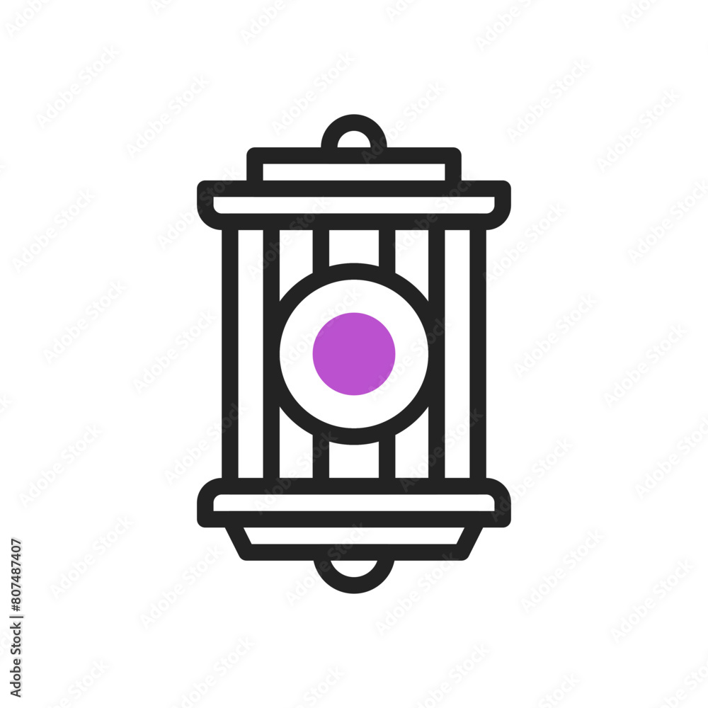 Lantern icon duotone purple black ramadan illustration Lantern icon duotone purple black ramadan illustration