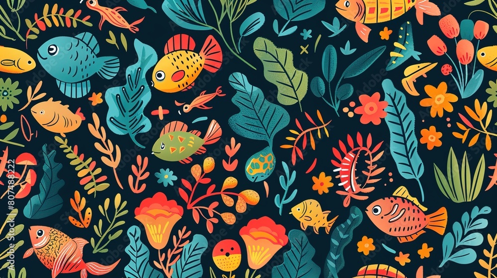 Cartoon pattern wallpaper Cartoon pattern wallpaper