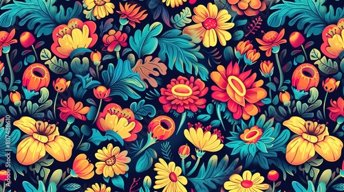 Seamless cartoon pattern wallpaper