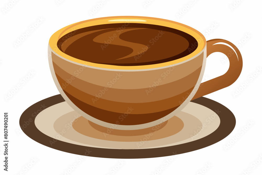 Obraz premium cup of coffee Vector illustration on white background, silhouette, bird, icon, svg, characters, Holiday t shirt, Hand drawn trendy Vector illustration, raven on a branch