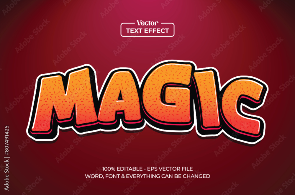 magic mystery theme editable 3d text effect