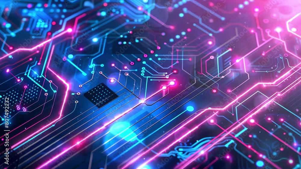 technology circuit board background design- communication illustration. seamless looping overlay 4k virtual video animation background technology circuit board background design- communication illustration. seamless looping overlay 4k virtual video animation background