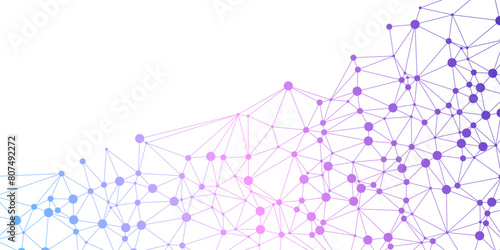 abstract colorful network background with connected dots