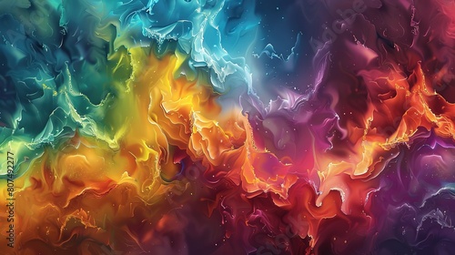 Colourful painting wallpaper --ar 16 9
