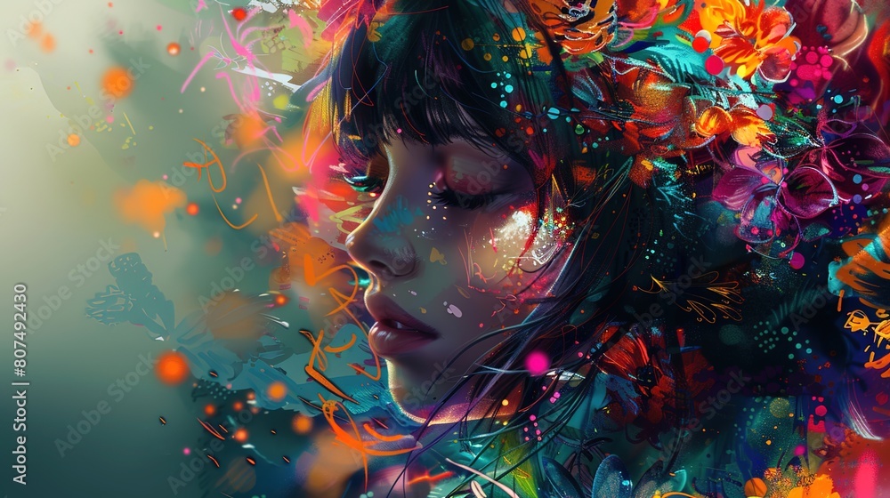 Colourful painting wallpaper