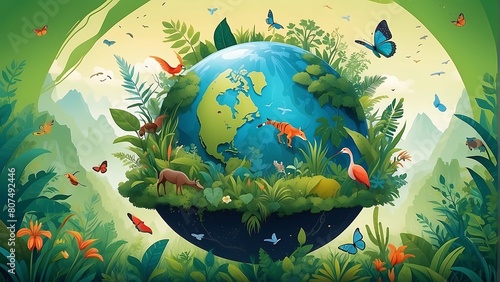 Celebrating Biological Diversity: Illustration for International Day