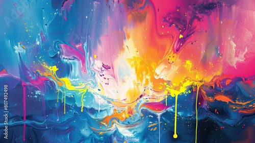 Colourful painting wallpaper --ar 16 9