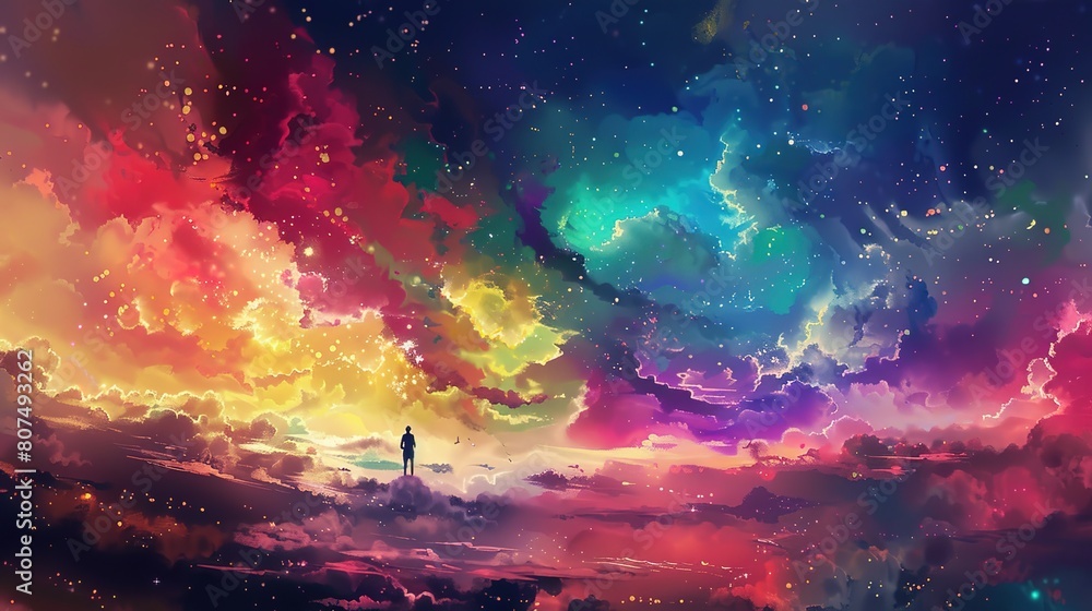 Colourful painting wallpaper