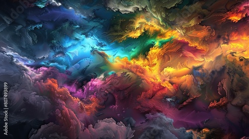 Colourful painting wallpaper --ar 16:9