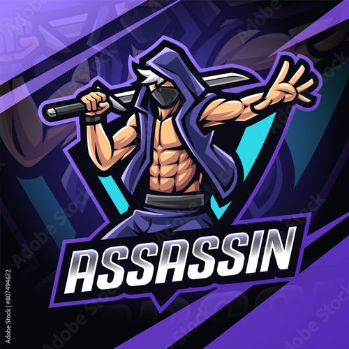 Assassin esport mascot logo design