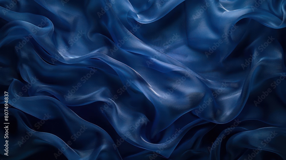 Textured Blue Fabric with Waves Textured Blue Fabric with Waves