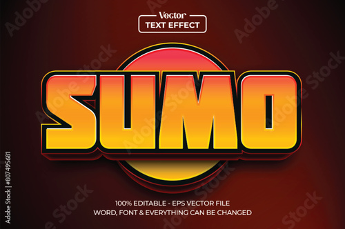Japanese Sumo editable text effect