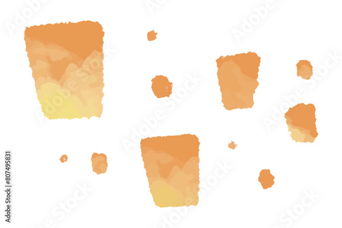 手書き水彩風の夜のイラスト