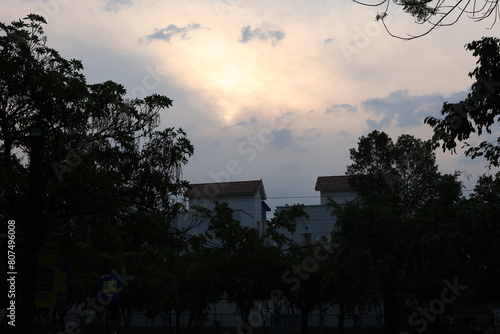 Photography Sun and cloud in Hyderabad of Telangana in India