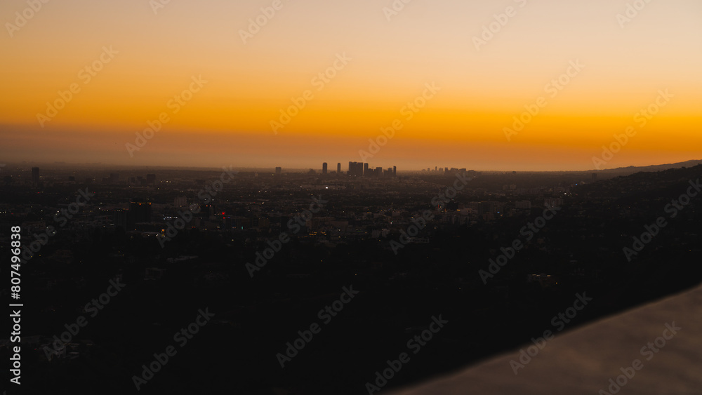 Dark and Grunge City Sunset
