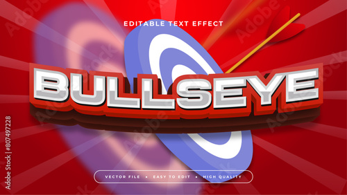 White red and purple violet bullseye 3d editable text effect - font style