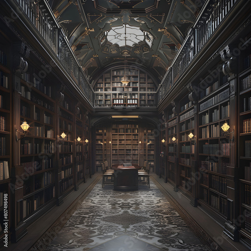 inside the library