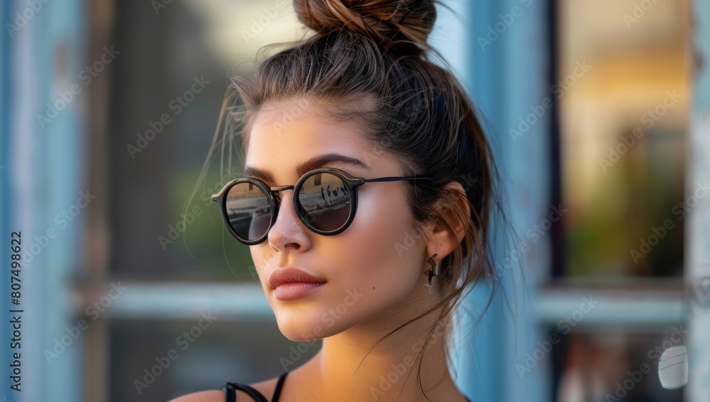 A chic and understated top knot with sleek lines and minimalist detailing, radiating modern elegance.