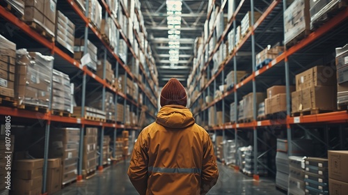 worker in warehouse, storage building © CoolGraphics