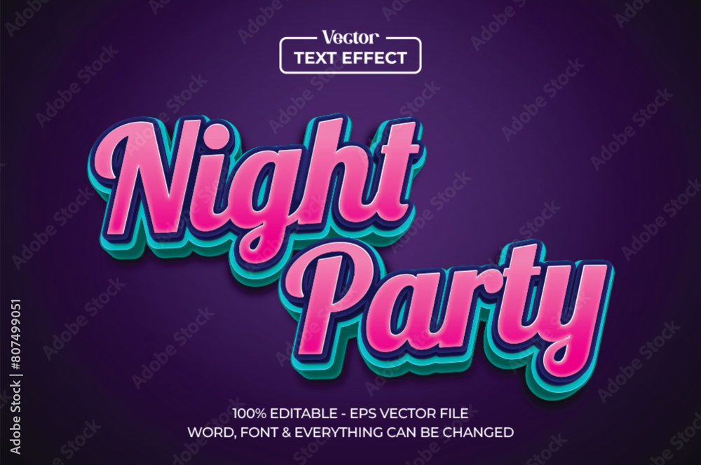 summer party editable text effect with neon glow style summer party editable text effect with neon glow style
