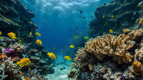 coral reef with fish © Hassan