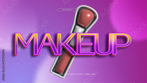 Red orange and purple violet skincare 3d editable text effect - font style