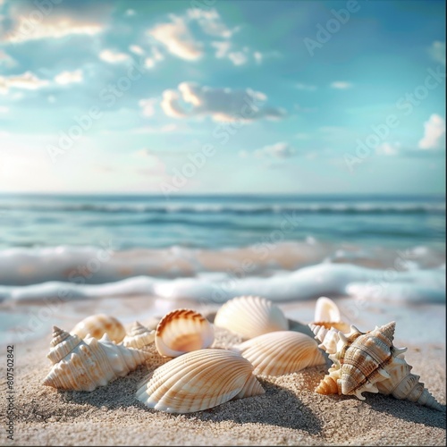 Sea Shell Background Illustration © Witch