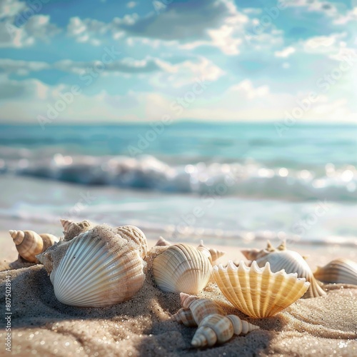 Sea Shell Background Illustration