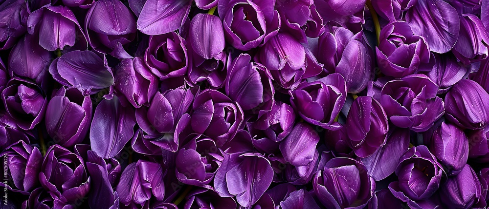 Capturing the Essence of Spring in a Close-Up of Vibrant Purple Tulips Capturing the Essence of Spring in a Close-Up of Vibrant Purple Tulips