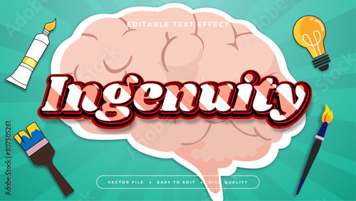 Colorful ingenuity 3d editable text effect - font style
