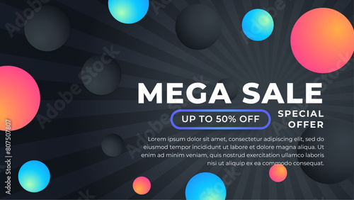 Colorful vector abstract simple gradient sale background with geometric shapes. For business banner, formal backdrop, prestigious voucher, luxe invite, wallpaper and background