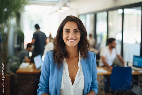 Smiling professional woman in office