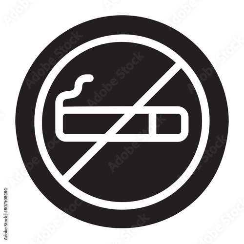 no smoke glyph icon
