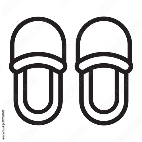 slipper line icon
