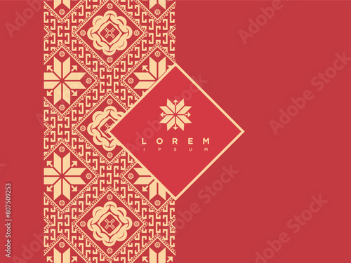 songket ulos Seamless Pattern Indonesian Traditional Batik Motifs Design Template